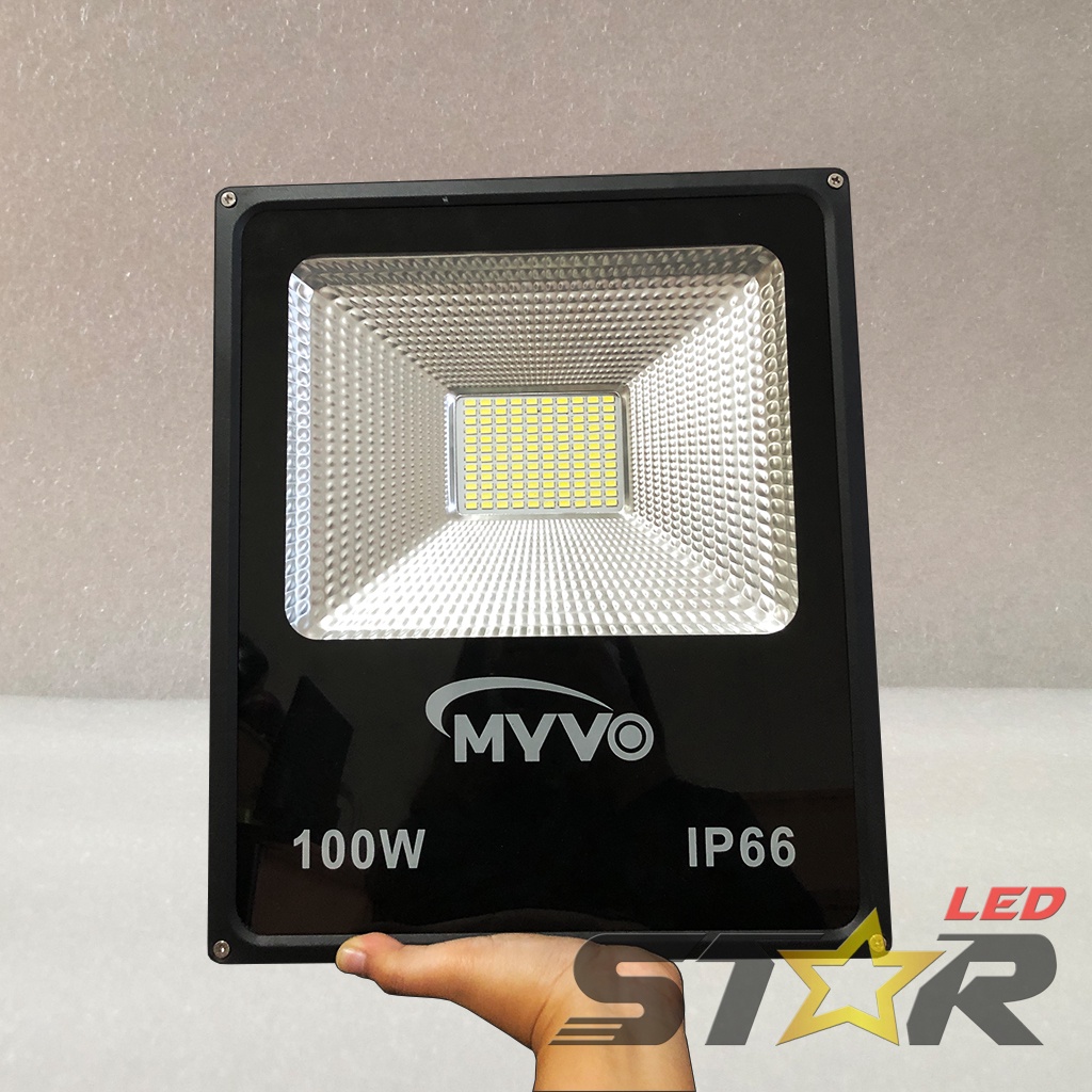 MYVO LED Floodlight 100W Lampu Kap Sorot Indoor Outdoor Flood Light IP66 Weather Proof 100 WATT Super Terang Star