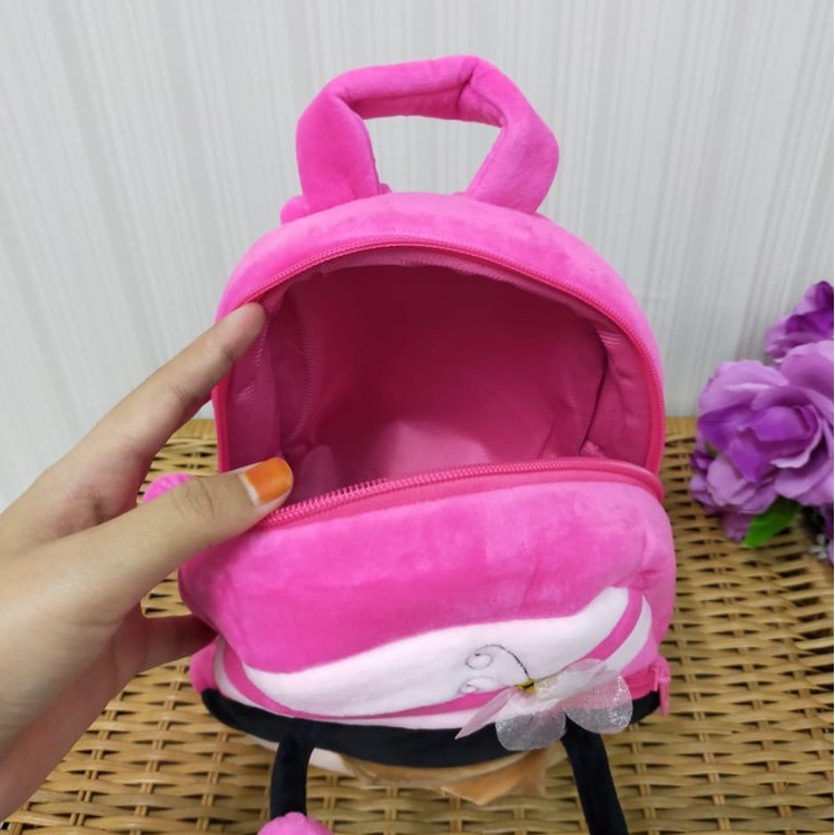 Toysopedia Tas Ransel Anak Cewek Angela 2Resleting Size M/Backpack Anak Paud/Kado Tas Anak