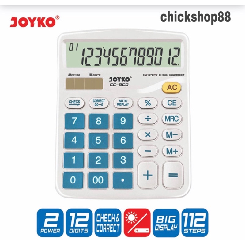 

Kalkulator JOYKO tipe CC-8CO (12 Digits)