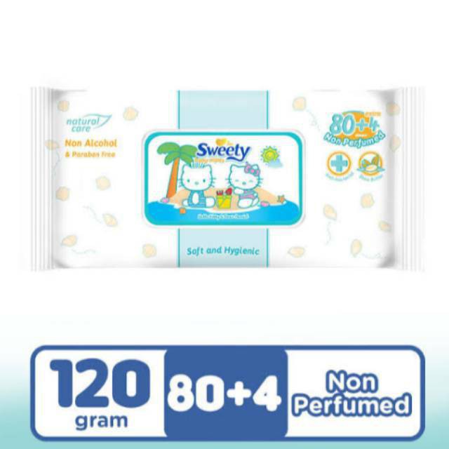 Sweety Baby Tisu Basah Wipes 80 Non Perfumed / Perfumed / Tisu Basah Bayi / Tisu Sweety / Tisu Basah