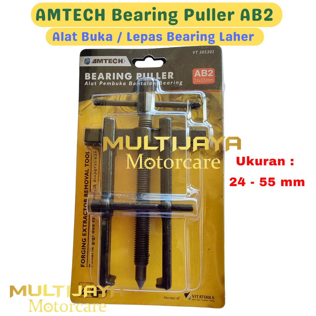 AMTECH Bearing Puller AB1 AB2 Alat Lepas Bearing Laher Ukuran 19 - 35 mm 24 - 55 mm