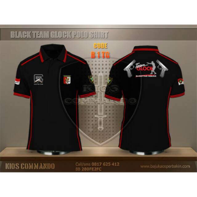 Baju Kaos Polo Perbakin Team Glock B1TG