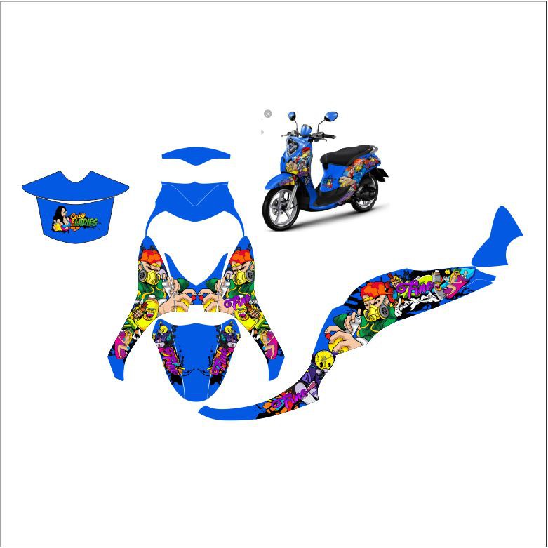 decal fino scoopy grafity zombie dekal sticker stiker motor full