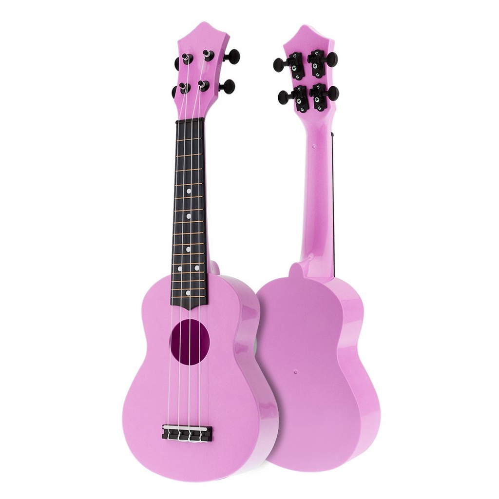 21 &quot;Gitar Akustik Ukulele Soprano Hawaii Warna Hitam Untuk Anak