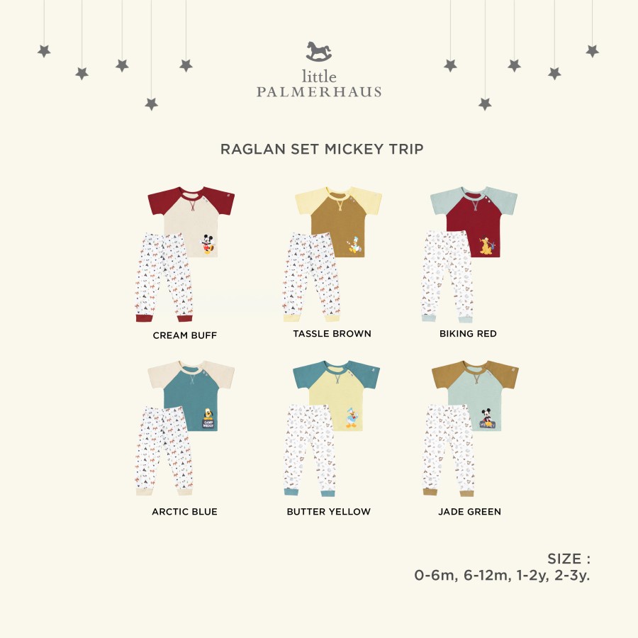 Little Palmerhaus - Mickey Trip Raglan Set / Setelan Bayi &amp; Anak