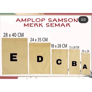 Jual AMPLOP COKLAT/AMPLOP SAMSON MEREK SEMAR NON PEREKAT ( 1 PAK ISI ...