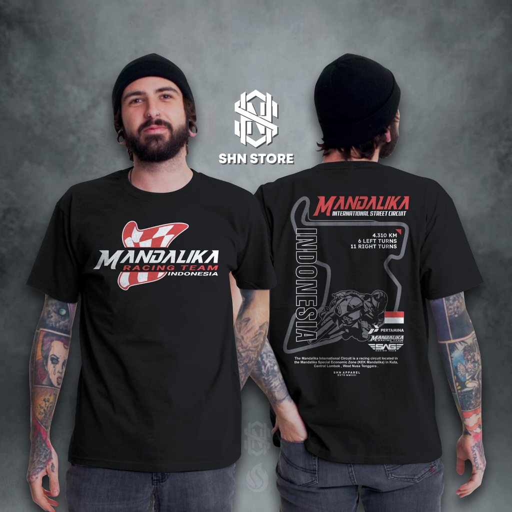 Kaos Mandalika Racing Team Indonesia Tshirt Baju Circuit Mandalika Pakaian Pria Dewasa