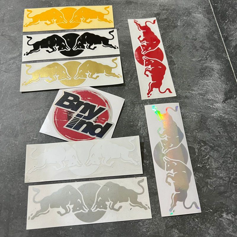 STICKER LOGO RED BULL ATICKER HELM STICKER MOTOR CUTTING