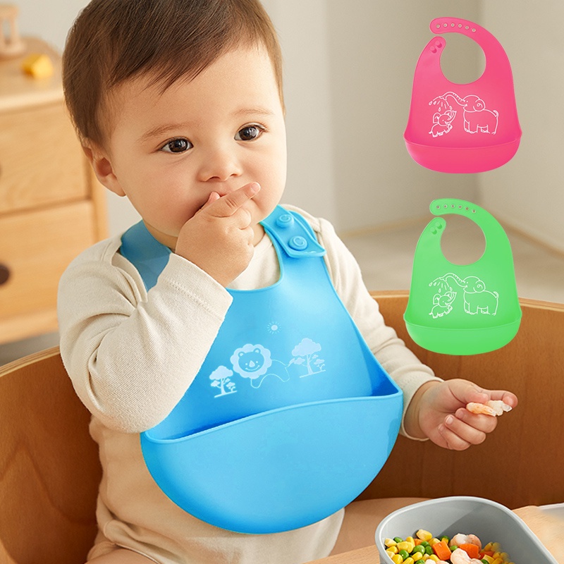 Celemek Makan Bayi/Celemek Bayi Bayi Karet Silikon Bib/C 192