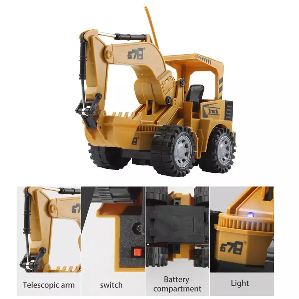 RC Excavator Alat Berat Remote Control Bulldozer Truck Crawler