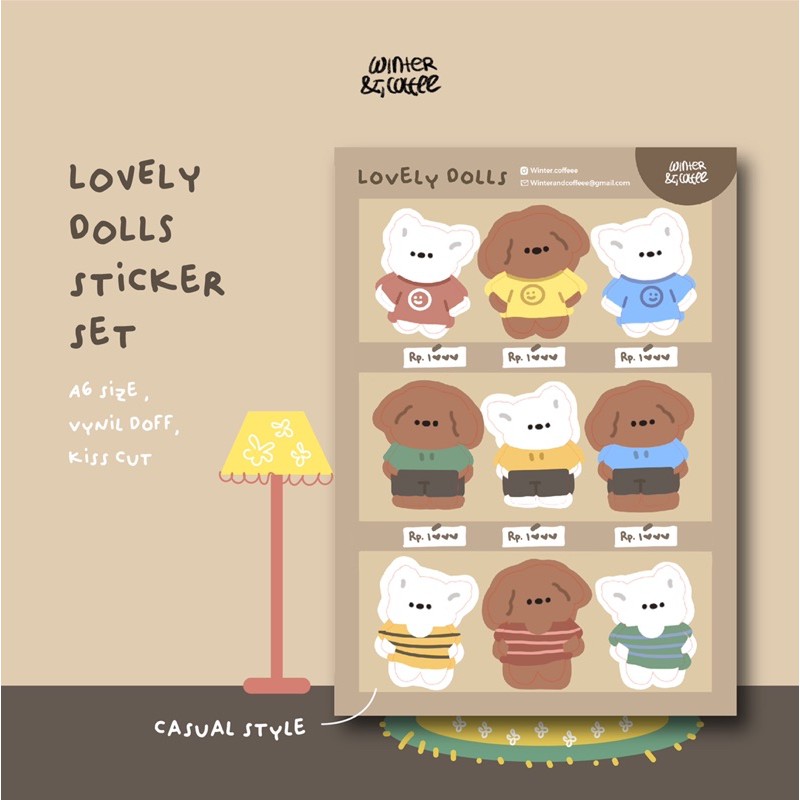 LOVELY DOLLS STICKER SET