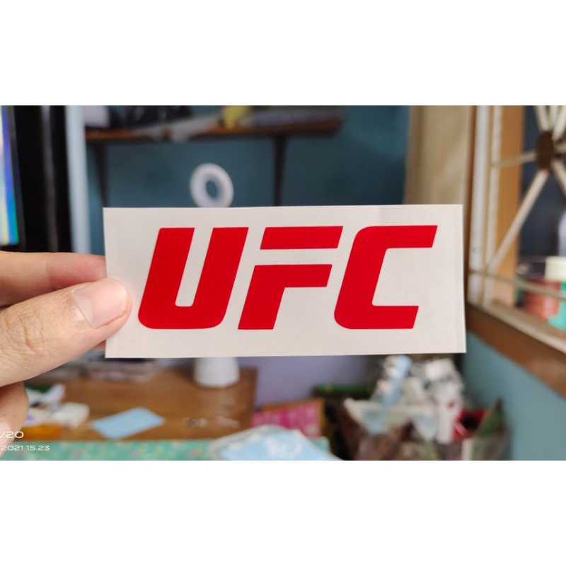 

stiker ufc custom cutting stiker murah keren lucu sticker