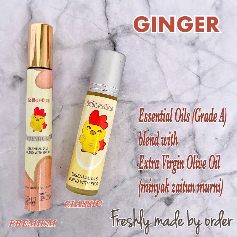 GINGER Essential Oil + Evoo / minyak zaitun / obat herbal alami penambah nafsu makan anak