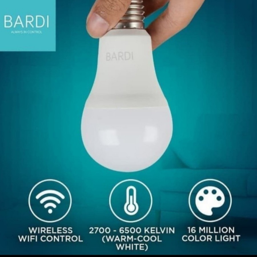 BARDI Smart 9W RGBWW LIGHT BULB Wifi Wireless IoT For Home Automation