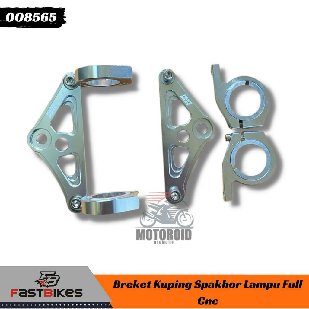 Breket Kuping Spakbor Fastbikes dudukan headlamp rx king harley vixion cb Lampu Full Cnc