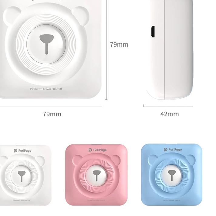 

➤ PeriPage Mini Pocket Wireless BT Thermal Printer Picture Photo Label Memo Receipt Paper ☜