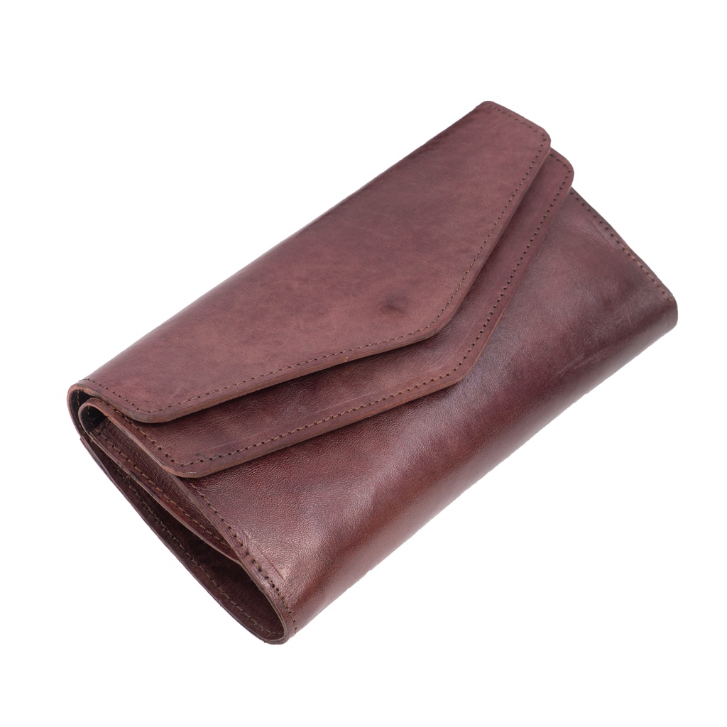 Kenes Leather Dompet Panjang Wanita Kulit Asli ENVELOPE Nabati - Free Gravir Nama