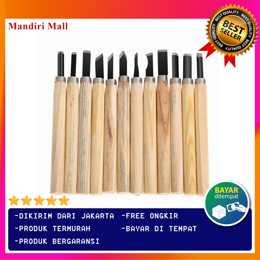 

[PROMO] - Set Pisau Ukir Alat Pahat Kayu Wood Carving Knife 12 in 1 81D