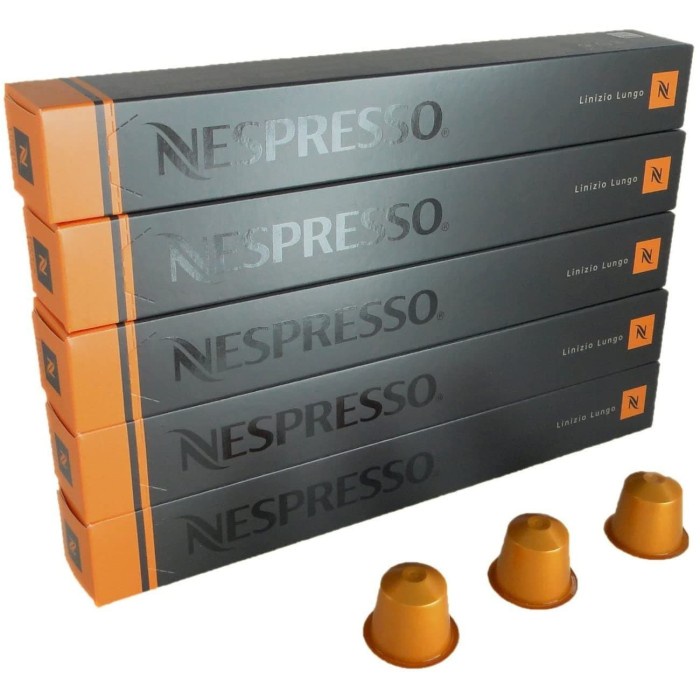 

vd201r Nespresso Linizio Lungo Coffee Capsule, Kapsul Kopi - 10 Capsules Ds20X11