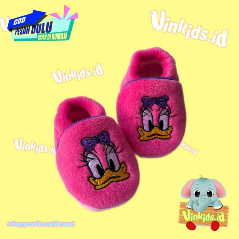 Sepatu Bayi Laki Laki Perempuan 0 12 Bulan Karakter Kartun Bebek Pink Tua / Prewalker