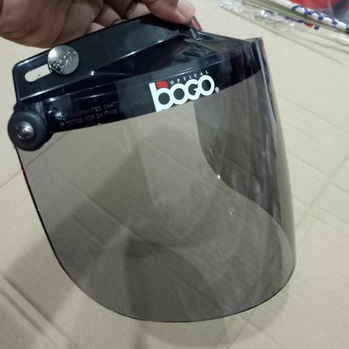 [ Murah ] VKM Kaca visor mika helm cakil bogo flat datar rata bell star bullit cafe racer caferacer
