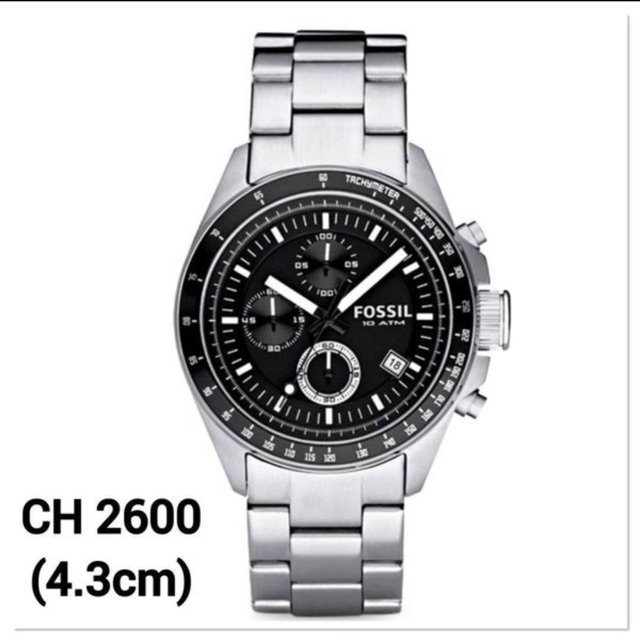 Fossil Decker Ch2600 Original 4 3cm Shopee Indonesia