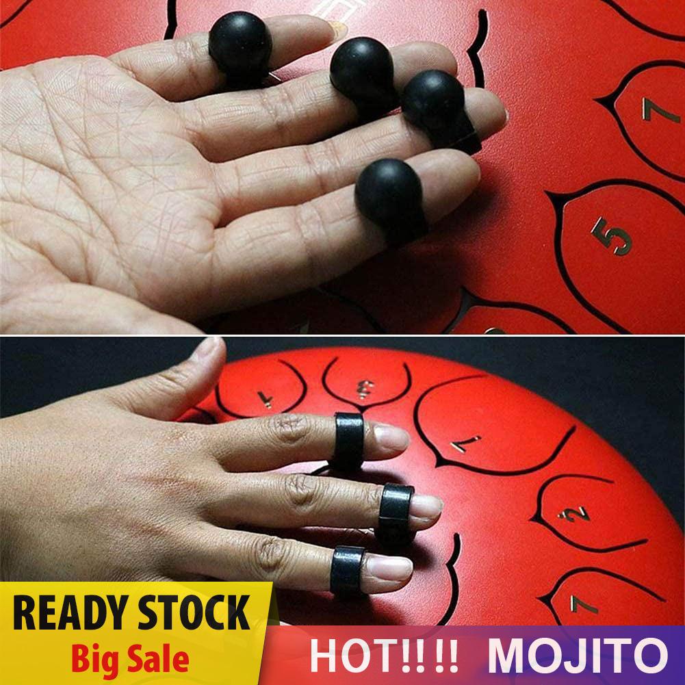 4pcs Pelindung Jari Bahan Karet Silikon Untuk Bermain Drum