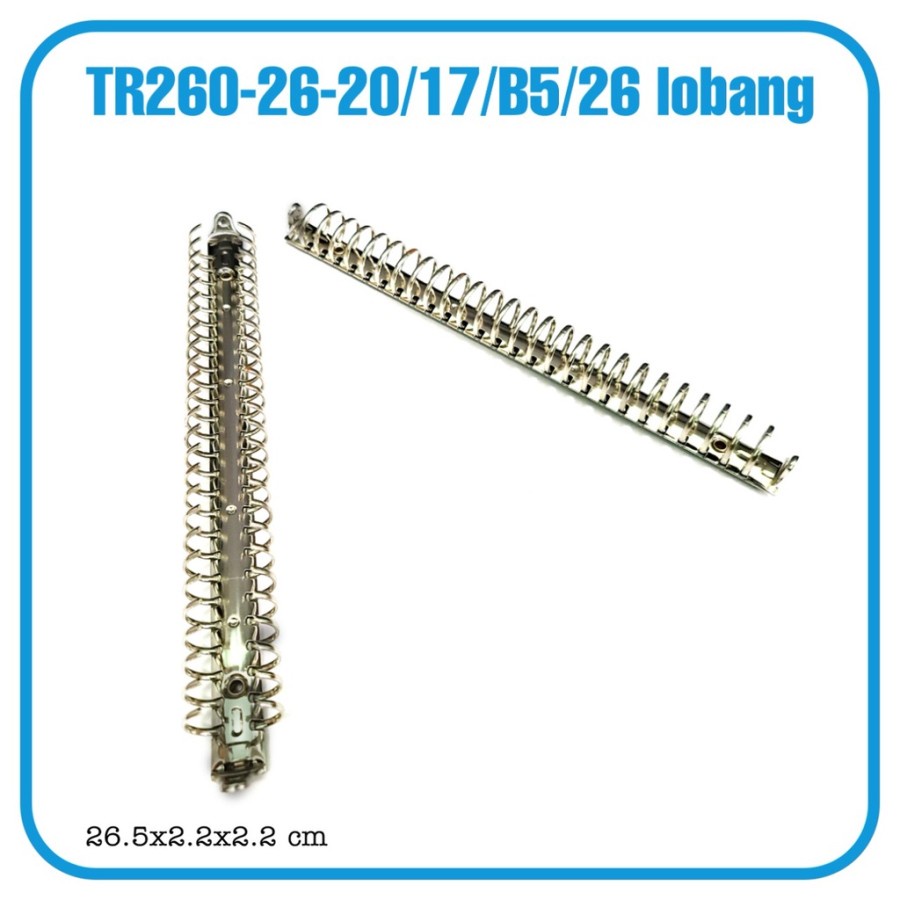 BOS Mekanik Binder Note B5/Binder Binding Strip Kertas 26 Lobang