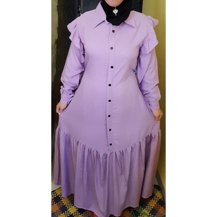 GAMIS POLOS LILAC/ GAMIS SIMPLE / GAMIS CEWEK / GAMIS WARNA LILAC