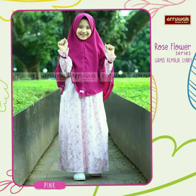 Arruwais gamis syari anak katun jepang