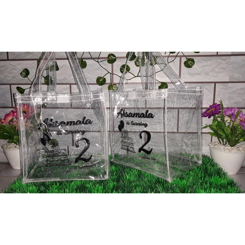 TAS SOUVENIR ULTAH / TAS MIKA TRANSPARANT SABLON