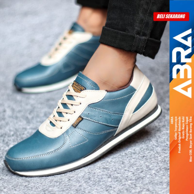 JELAL Sepatu Casual Sneakers Pria Kulit Original ABRA