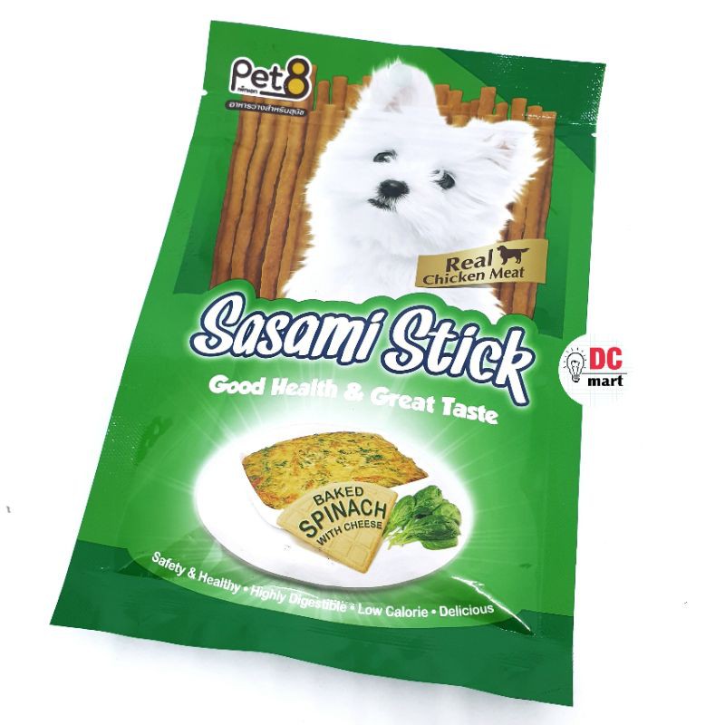 PET8-SASAMI STICK 75 Gr Real Meat Dog Snack / Camilan Snack Favorit Anjing