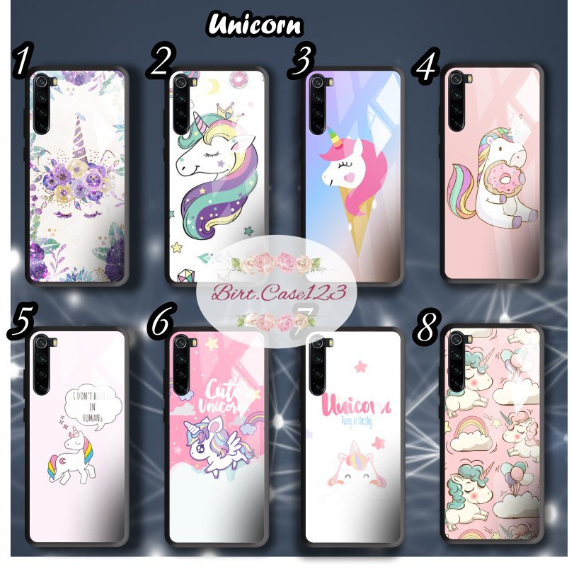 back case glass Unicorn Realme C1 C2 C3 U1 2 2Pro 3 Pro 5 5i 5s Pro 6 Pro X Xt C11 C15 C12 7 BC2785