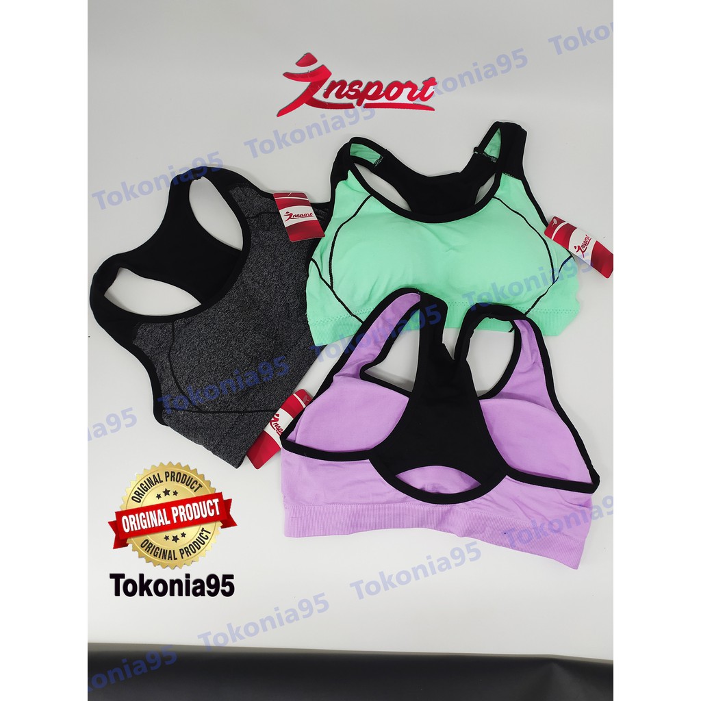 Insport Sport Bra Art 2186 - Bra Olahraga Senam Sport Gym Fitness - Multicolour