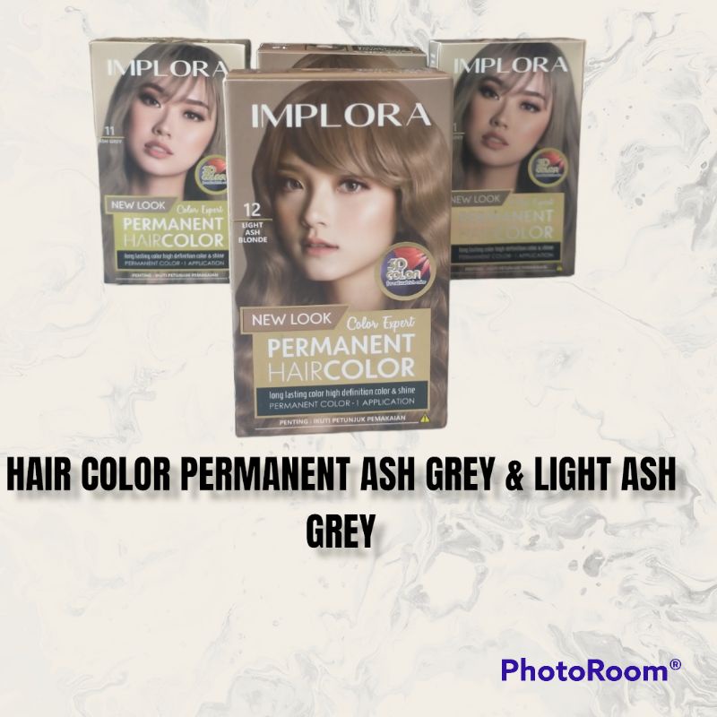 ✨SHASYA✨IMPLORA HAIR COLOUR PERMANENT ASH GREY | LIGHT ASH GREY BEST SELLER PRODUCT [ SEMIR RAMBUT [ PEWARNA RAMBUT [ CAT RAMBUT