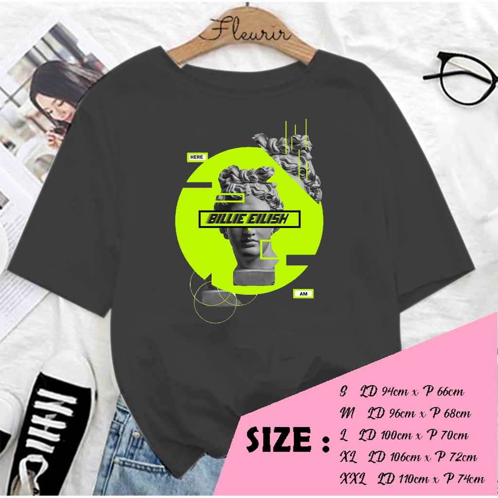 FLEURIR - KAOS UNISEX BILLIE EILISH 1 DEWASA LENGAN PENDEK TEE UNISEX