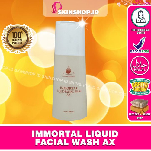 Immortal Liquid Facial Wash AX 100ml Original / Sabun Wajah Berjerawat BPOM Aman