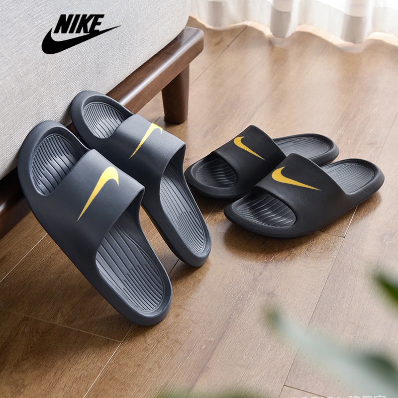 Sendal NIKE Pria Sandal Slide Kamar Mandi Hotel  Empuk Karet Anti Slip Sandal Slop Pria Sandal Rumah Size 40-44 Hitam Biru Hijau Putih