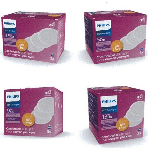 PHILIPS LED Downlight Multipack Messon 3,5 W 5W 9W 13W - Beli 2 Gratis 1