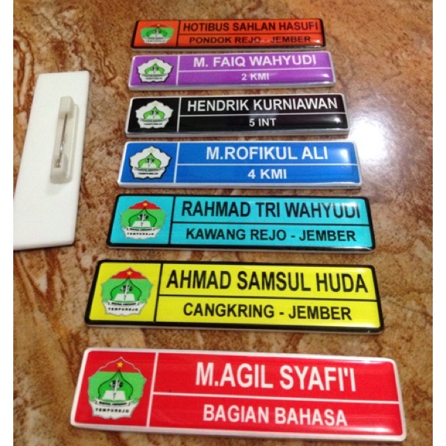 

Name Tag Akrilik Peniti Resin