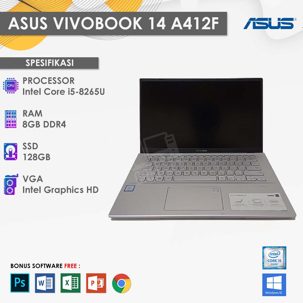 LAPTOP ASUS VIVOBOOK 14 A412F - CORE I5 RAM 8GB SSD 128GB