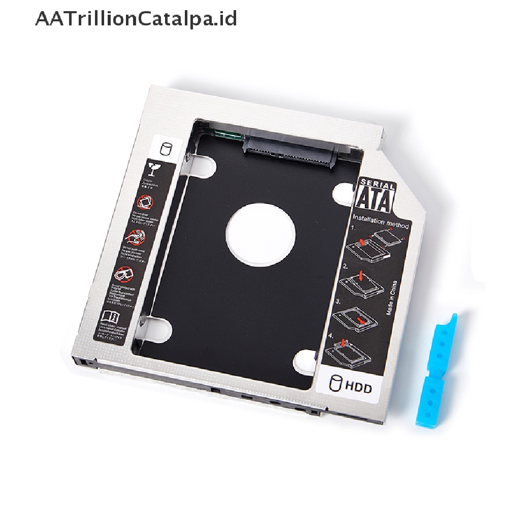 Aatrillioncatalpa Caddy Hardisk HDD SSD SATA 2nd 12.7mm Tanpa Sekrup Untuk Laptop