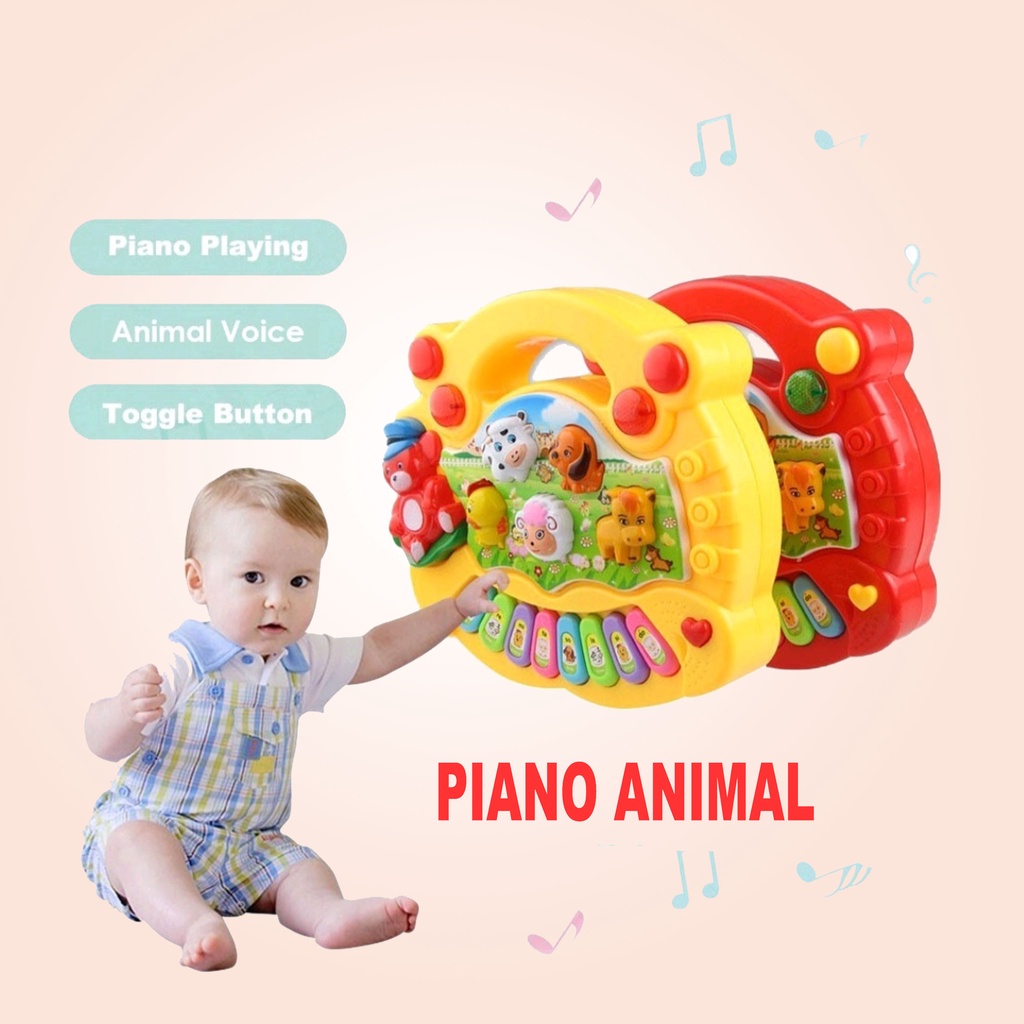 Mainan Edukasi Anak Animal Farm Piano Musik