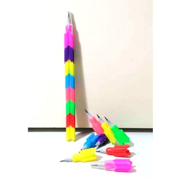 pensil Lego bongkar pasang warna warni /4L TK2 an2105 BB