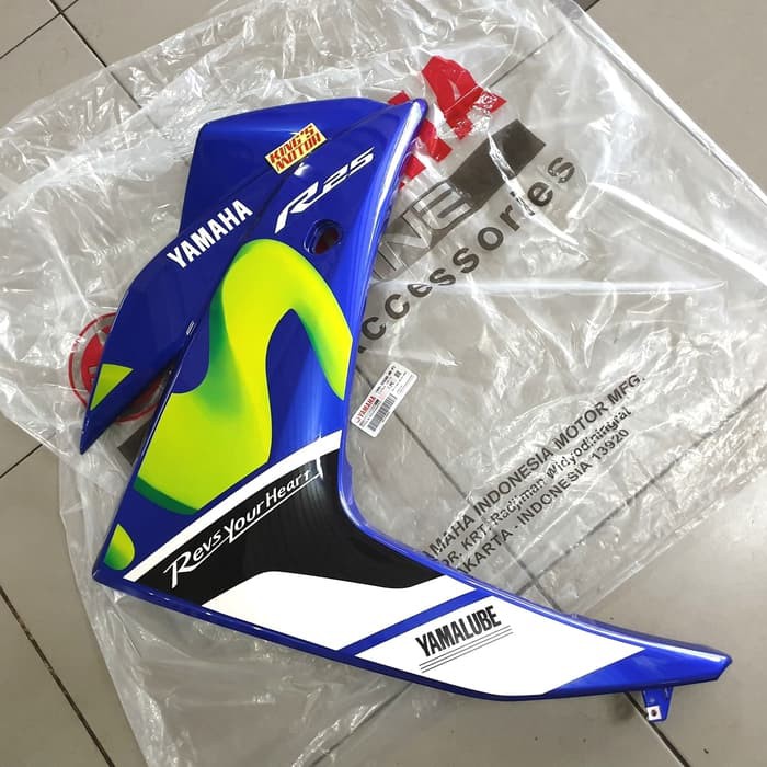 BODY FRONT, SAYAP, FAIRING, FERING R25 BIRU MOVISTAR ASLI YAMAHA