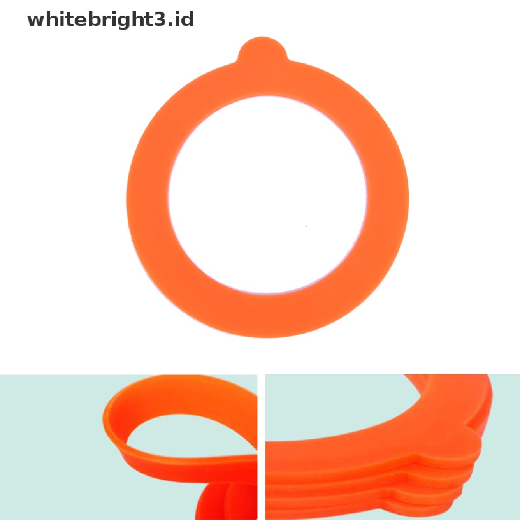 {whitebright3.id} 5Pcs Silicone Jar Gaskets Food Storege Jars Replacement Airtight Leak-Proof ,