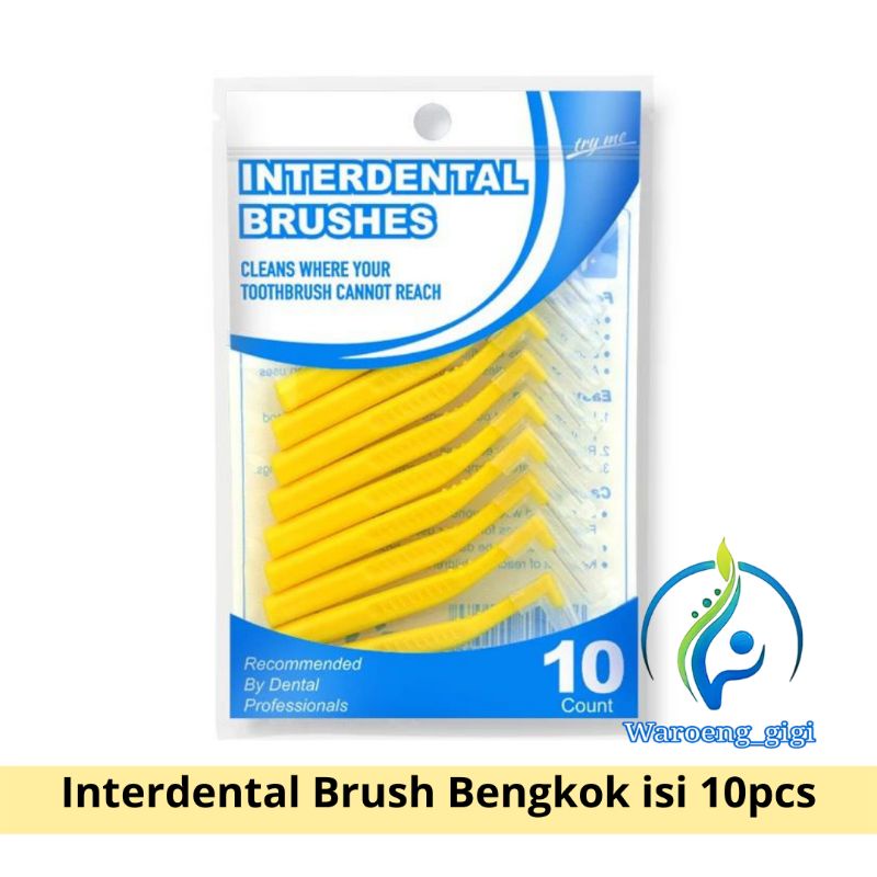 Interdental Brush Bengkok Sikat Sela Gigi Behel Ortho isi 10pcs (Kode Bengkok 10pcs)