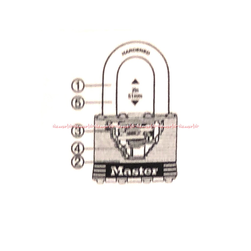 Master Lock Padlock Gembok Kunci 51mm Kotak Tahan Api Masterlock Pad Lock Stainless Steel Alat Keamanan Rumah Masterlok 4cm