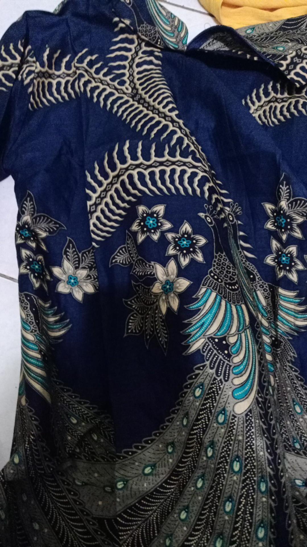 Tey-17 Batik Wanita Asj Sa Hrb026 Kenongo Kemeja Tosca Pendek